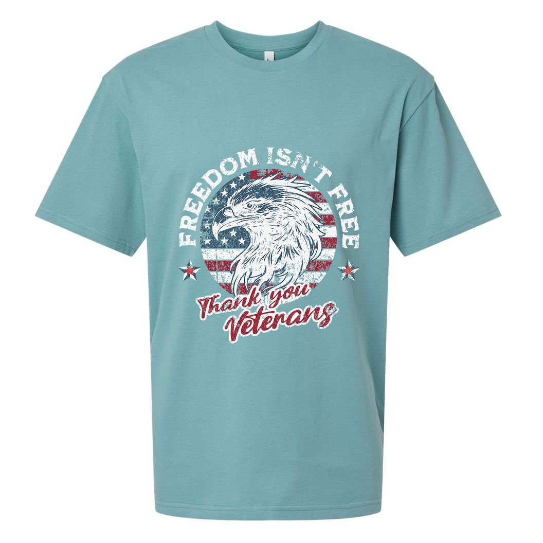 Freedom IsnT Free Thank You Veterans Memorial Day Patriotic Sueded Cloud Jersey T-Shirt