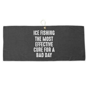 Funny Ice Fishing Of Course Our Rods Ice Fisherman Large Microfiber Waffle Golf Towel