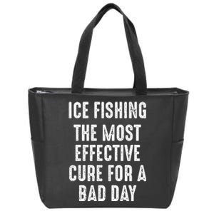 Funny Ice Fishing Of Course Our Rods Ice Fisherman Zip Tote Bag