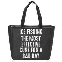 Funny Ice Fishing Of Course Our Rods Ice Fisherman Zip Tote Bag