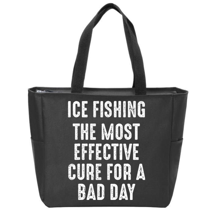 Funny Ice Fishing Of Course Our Rods Ice Fisherman Zip Tote Bag