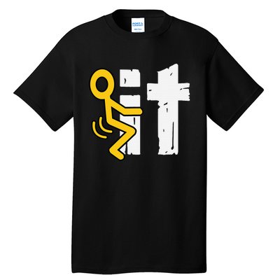 Fuck It Funny Stick Man Hump Screw Sex Humor Tall T-Shirt