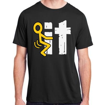 Fuck It Funny Stick Man Hump Screw Sex Humor Adult ChromaSoft Performance T-Shirt