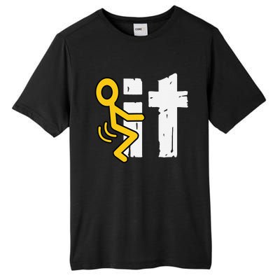 Fuck It Funny Stick Man Hump Screw Sex Humor Tall Fusion ChromaSoft Performance T-Shirt