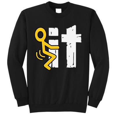 Fuck It Funny Stick Man Hump Screw Sex Humor Tall Sweatshirt