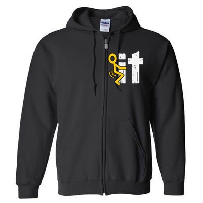 Fuck It Funny Stick Man Hump Screw Sex Humor Full Zip Hoodie