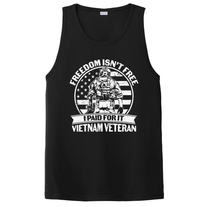 Freedom Isn't Free I Paid For It Proud Vietnam Veteran Gifts PosiCharge Competitor Tank