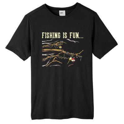 Fishing Is Fun... Bobbers Stuck In Tree Tall Fusion ChromaSoft Performance T-Shirt