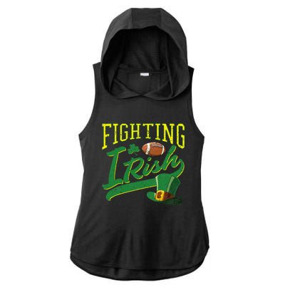 Fighting Irish Football Classic Ladies PosiCharge Tri-Blend Wicking Draft Hoodie Tank