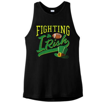 Fighting Irish Football Classic Ladies PosiCharge Tri-Blend Wicking Tank