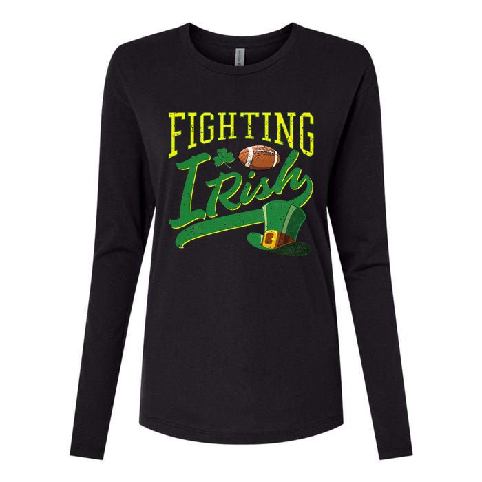 Fighting Irish Football Classic Womens Cotton Relaxed Long Sleeve T-Shirt