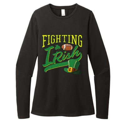 Fighting Irish Football Classic Womens CVC Long Sleeve Shirt