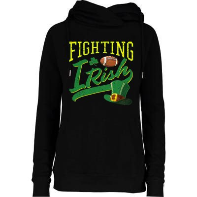 Fighting Irish Football Classic Womens Funnel Neck Pullover Hood