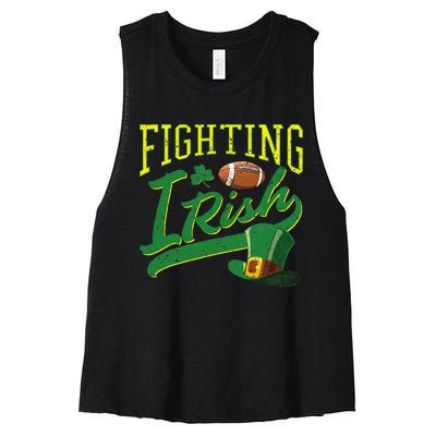 Fighting Irish Football Classic Women's Racerback Cropped Tank