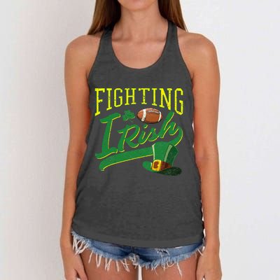 Fighting Irish Football Classic Women's Knotted Racerback Tank