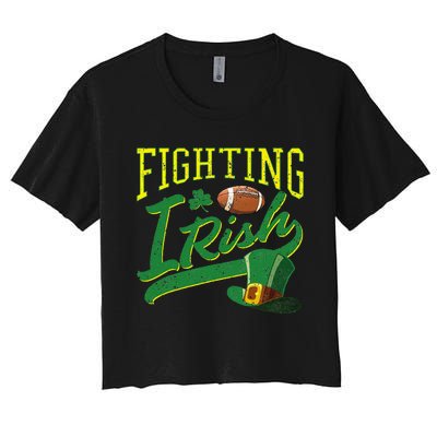 Fighting Irish Football Classic Women's Crop Top Tee