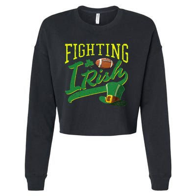 Fighting Irish Football Classic Cropped Pullover Crew