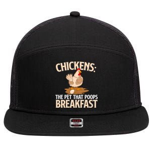 Fluent In Fowl Language Farm Animal Poultry Owner 7 Panel Mesh Trucker Snapback Hat