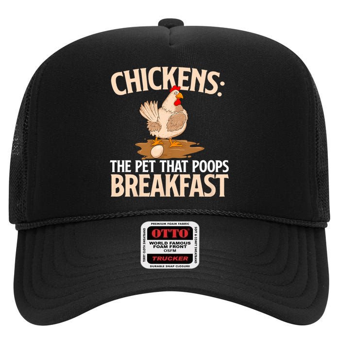 Fluent In Fowl Language Farm Animal Poultry Owner High Crown Mesh Back Trucker Hat