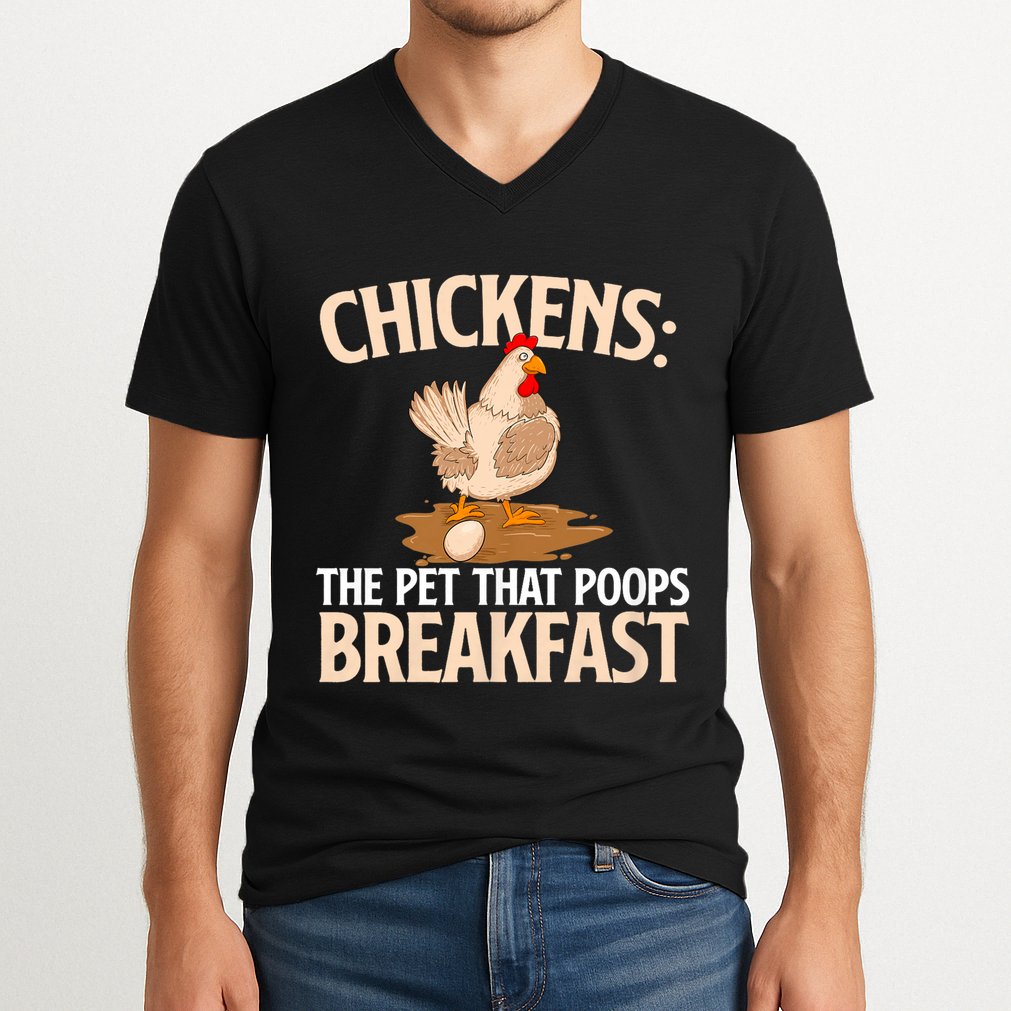 Fluent In Fowl Language Farm Animal Poultry Owner V-Neck T-Shirt