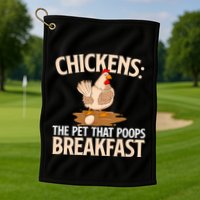 Fluent In Fowl Language Farm Animal Poultry Owner Golf Towel