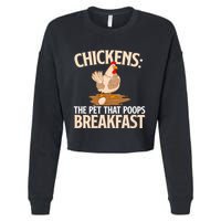 Fluent In Fowl Language Farm Animal Poultry Owner Cropped Pullover Crew