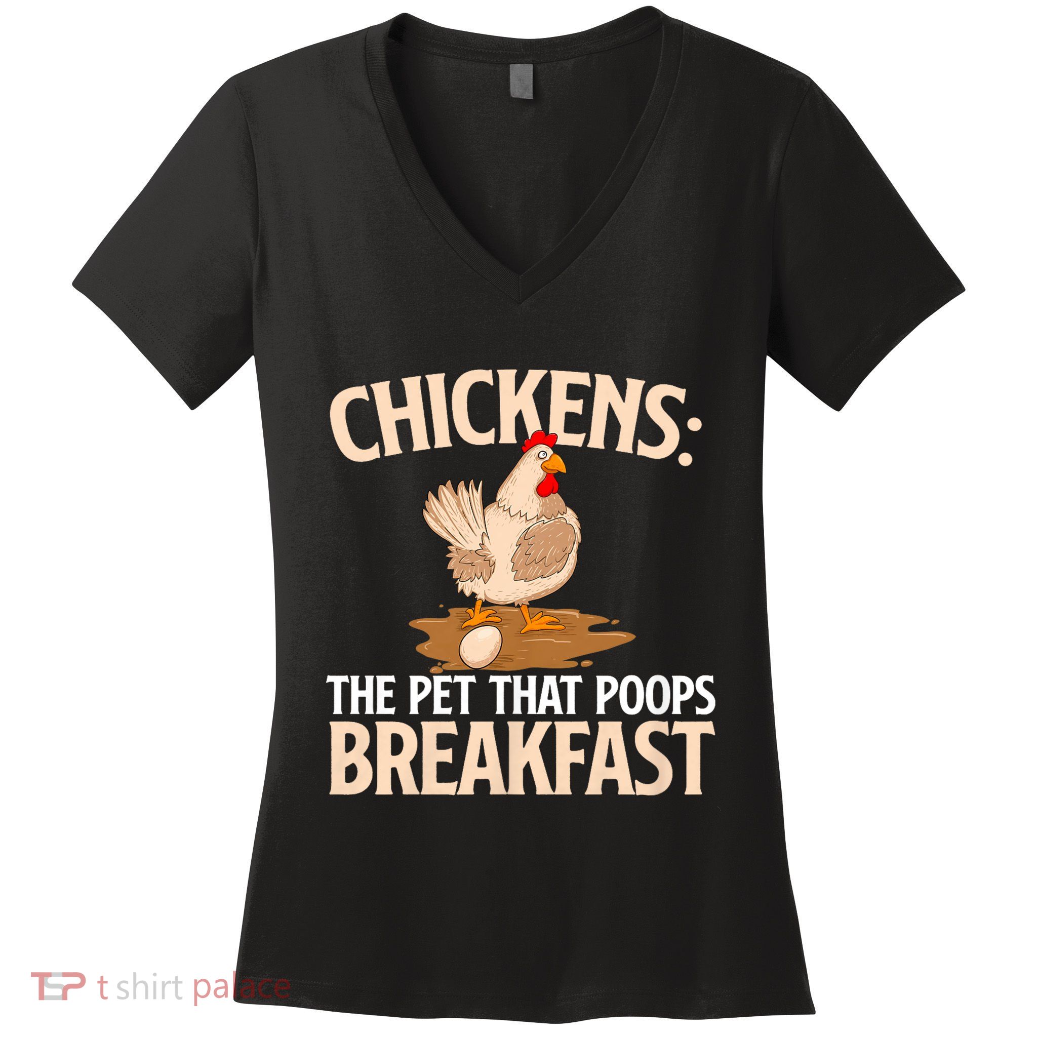 Fluent In Fowl Language Farm Animal Poultry Owner Women's V-Neck T-Shirt