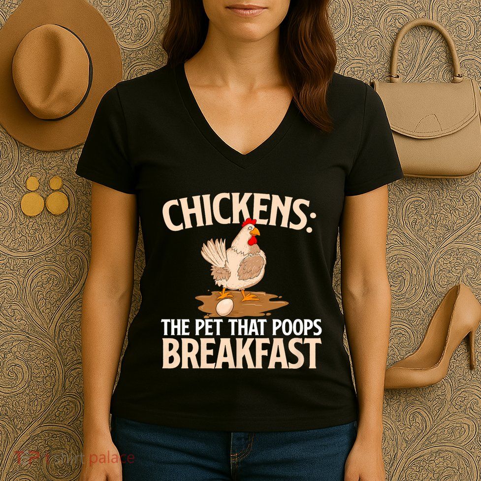 Fluent In Fowl Language Farm Animal Poultry Owner Women's V-Neck T-Shirt