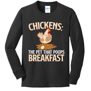 Fluent In Fowl Language Farm Animal Poultry Owner Kids Long Sleeve Shirt