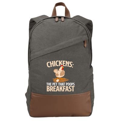 Fluent In Fowl Language Farm Animal Poultry Owner Cotton Canvas Backpack