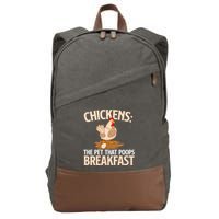 Fluent In Fowl Language Farm Animal Poultry Owner Cotton Canvas Backpack