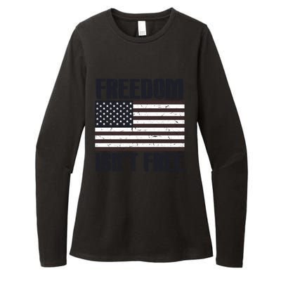 Freedom Isn't Free Vintage American Flag Memorial Day July 4 Cool Gift Womens CVC Long Sleeve Shirt