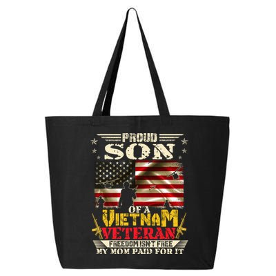 Freedom Isn't Freegiftproud Son Of A Vietnam Veteran Mom Gift 25L Jumbo Tote