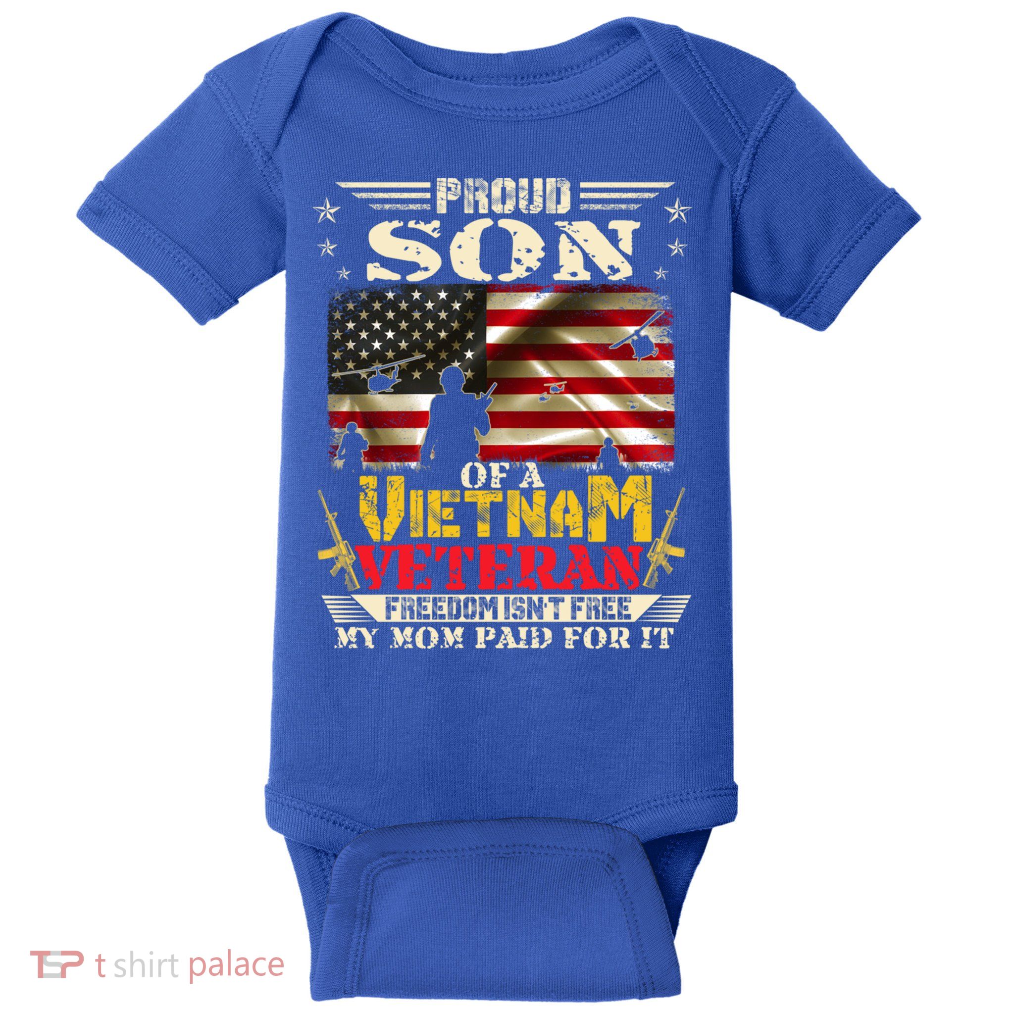 Freedom Isn't Freegiftproud Son Of A Vietnam Veteran Mom Gift Baby Bodysuit