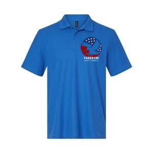 Freedom Isn't Free Patriotic Eagle Distressed Cute Gift Softstyle Adult Sport Polo