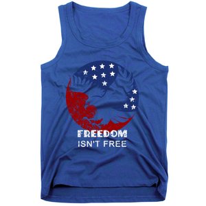 Freedom Isn't Free Patriotic Eagle Distressed Cute Gift Tank Top