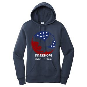 Freedom Isn't Free Patriotic Eagle Distressed Cute Gift Women's Pullover Hoodie