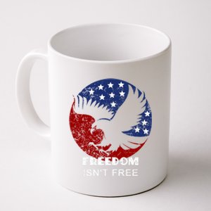 Freedom Isn't Free Patriotic Eagle Distressed Cute Gift Coffee Mug