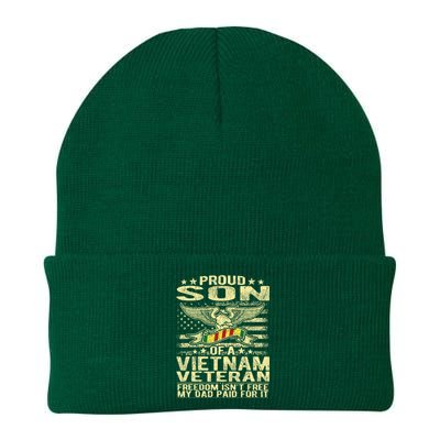 Freedom IsnT Free Proud Son Of A Vietnam Veteran Gift Knit Cap Winter Beanie