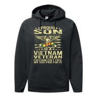 Freedom IsnT Free Proud Son Of A Vietnam Veteran Gift Performance Fleece Hoodie