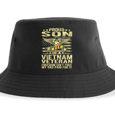 Freedom IsnT Free Proud Son Of A Vietnam Veteran Gift Sustainable Bucket Hat