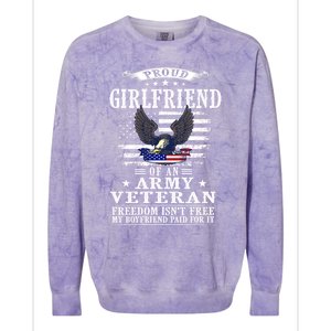 Freedom Isn't Free Proud Friend Of An Army Veteran Gift Colorblast Crewneck Sweatshirt