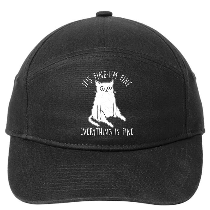 Funny It's Fine I'm Fine Everything Is Fine 7-Panel Snapback Hat