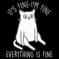 Funny It's Fine I'm Fine Everything Is Fine Flatbill Hat