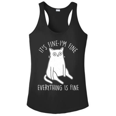 Funny It's Fine I'm Fine Everything Is Fine Ladies PosiCharge Competitor Racerback Tank