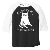Funny It's Fine I'm Fine Everything Is Fine Toddler Fine Jersey T-Shirt