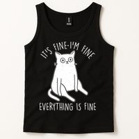 Funny It's Fine I'm Fine Everything Is Fine Tank Top