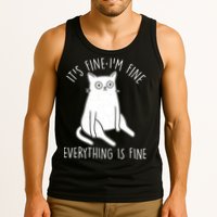 Funny It's Fine I'm Fine Everything Is Fine Tank Top