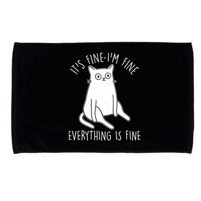 Funny It's Fine I'm Fine Everything Is Fine Microfiber Hand Towel