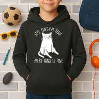 Funny It's Fine I'm Fine Everything Is Fine Kids Hoodie